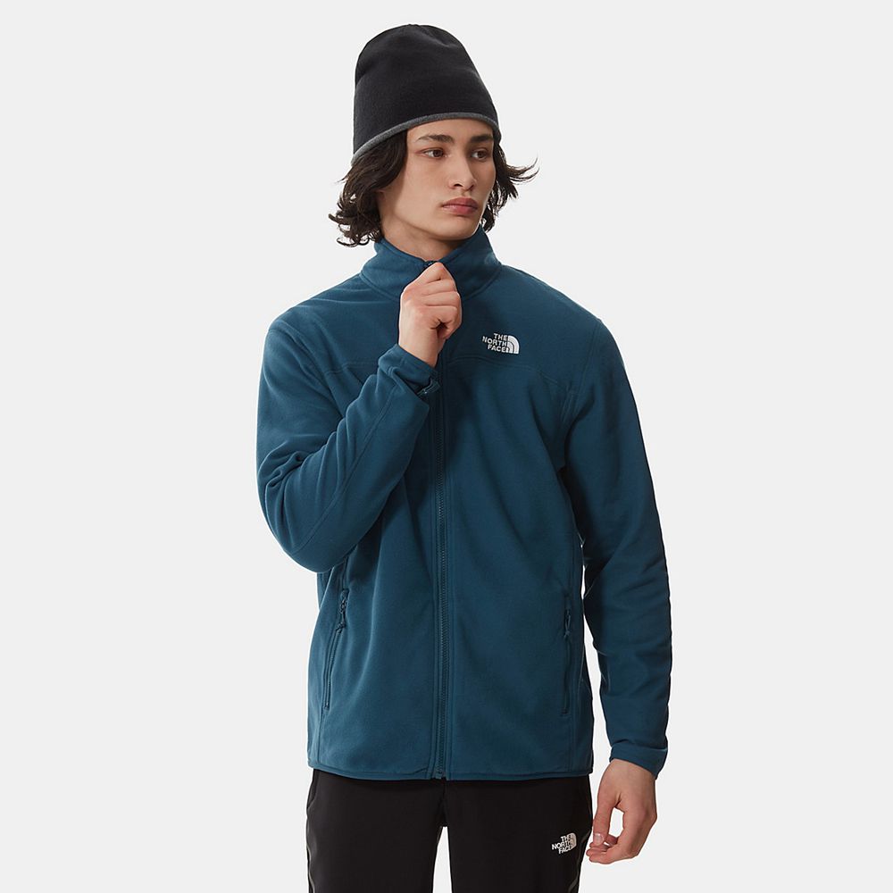 The North Face Fleece Mens Australia - The North Face 100 Glacier Full-Zip Blue Hiking (IEW-831756)